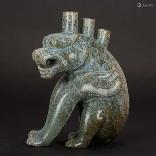 CHINESE ARCHAIC JADE BEAST