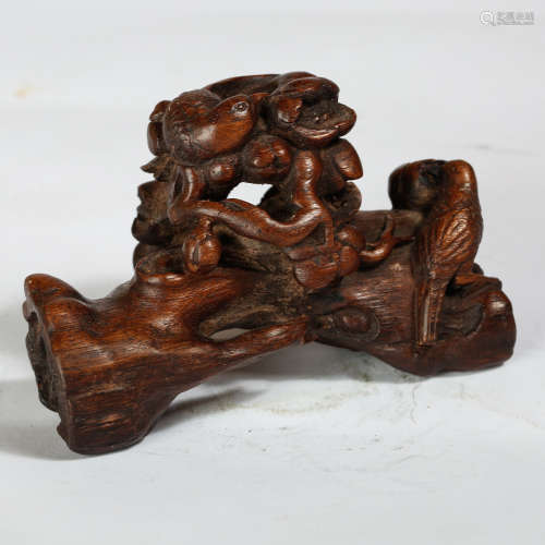 CHINESE BAMBOO CARVED BRUSH REST