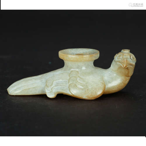 CHINESE ARCHAIC JADE BIRD