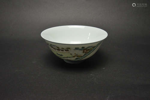 CHINESE FAMILLE ROSE PORCELAIN BOWL