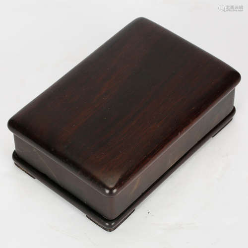 CHINESE HARDWOOD INKSTONE BOX