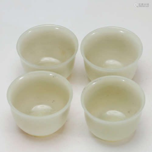 CHINESE WHITE JADE CUPS