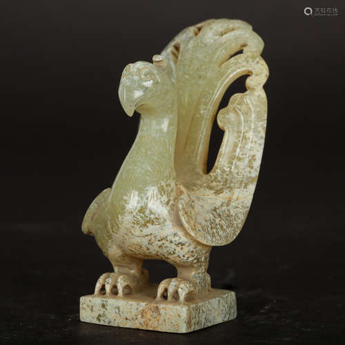 CHINESE ARCHAIC JADE PHOENIX