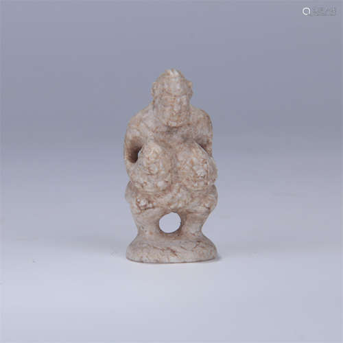 CHINESE MARBLE CARVED WOMAN