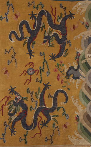 CHINESE KESI DOUBLE DRAGON TEXTILE