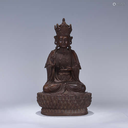 CHINESE BRONZE SEATED BUDDHA