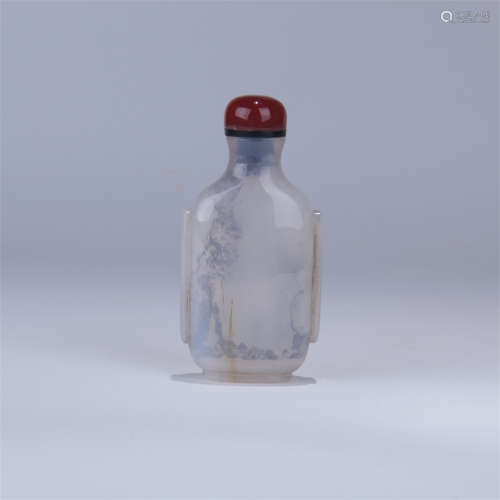 CHINESE AGATE SNUFF BOTTLE