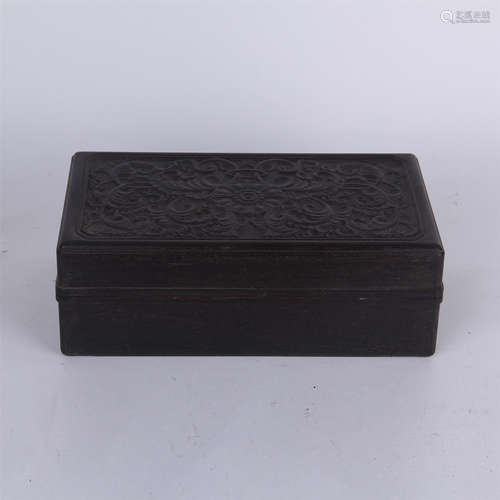 CHINESE ROSEWOOD CARVED BOX