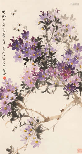 赵少昂（1905～1998） 花鸟 立轴 设色纸本
