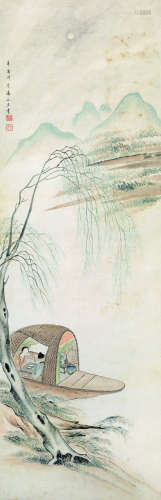 汤禄名（1804～1874） 辛酉（1861）年作 山水 镜心 设色纸本