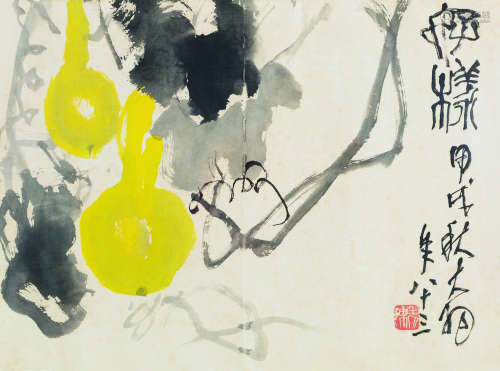 陈大羽（1912～2001） 甲戌（1994）年作 好样 镜框 设色纸本