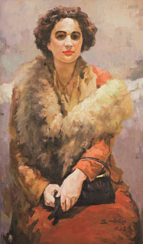罗工柳（1916～2004） 人物 镜框 油画布面