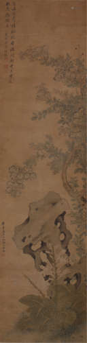 邹一桂（1686～1772） 紫薇图 立轴 设色绢本