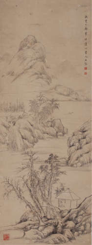 王宸（1720～1797） 仿黄大痴笔意 立轴 设色纸本