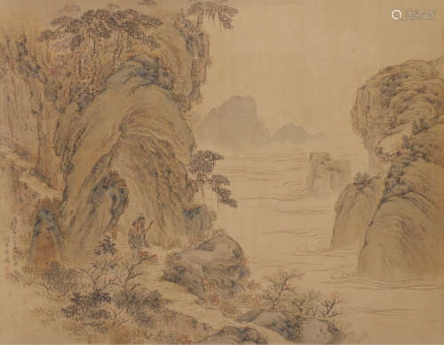 黄慎（1687～1768） 海蟾子云游图 立轴 设色绢本