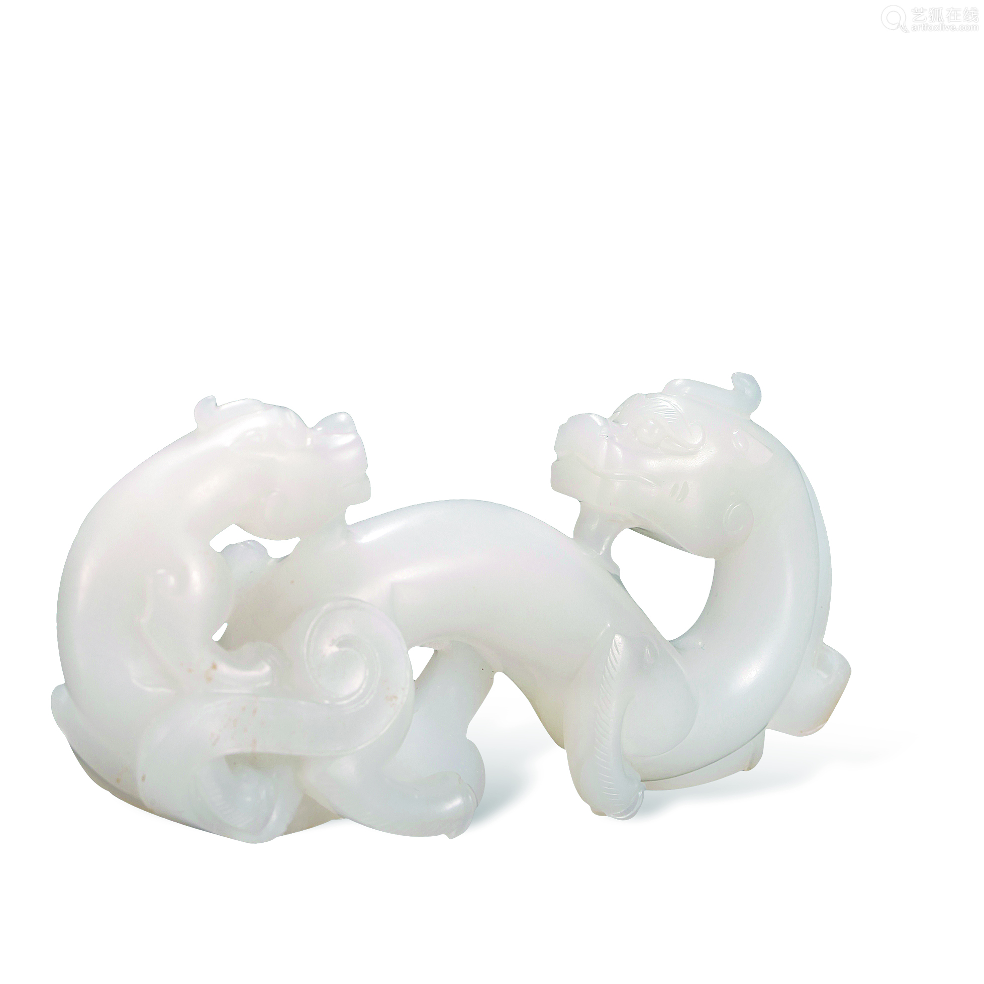 清代白玉交尾龙笔架 Deal Price Picture 清代白玉交尾龙笔架 Deal Price Picture