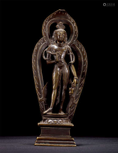 11世纪 弥勒菩萨立像 合金铜