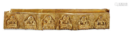 16-17世纪 十二天之六天像构件 铜镀金