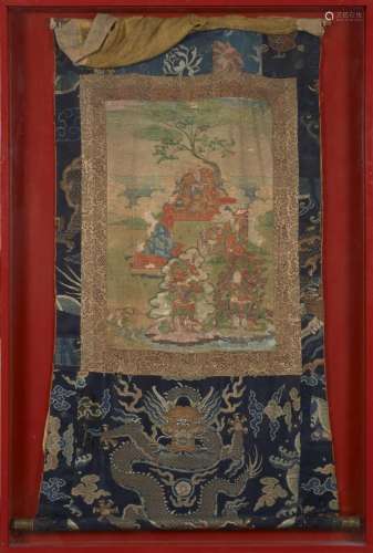 DEUX THANGKA, À L'ENCRE ET COULEUR SUR TOILE, Tibet, XVIe- XVIIe siècle