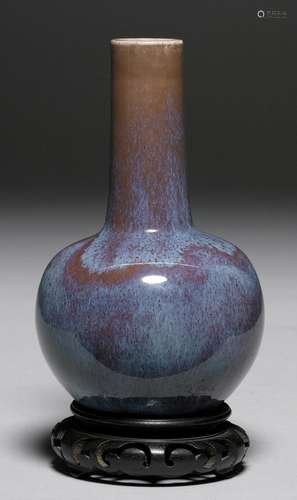 A SMALL FLAMBÉ VASE.