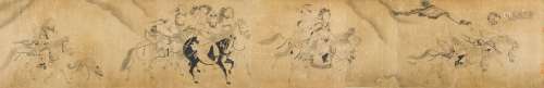 Ming or Earlier-Anonymous‘Wen Ji Gui Han Tu’ Ink On Paper,HandsrollWith Collector Seals