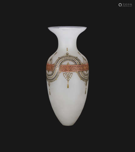 A Painted Glass Vase