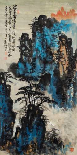 Liu Hai Su(1896-1994)Ink And Color On Paper,Hanging ScrollSigned And Seals 136 X 67.5 cm