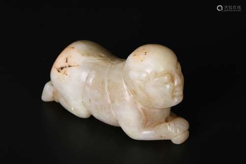 A Chinese Carved White Jade Decoration