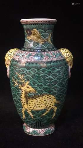 A Chinese Famille Rose Porcelian Vase