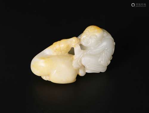 A Chinese White Jade Carved Decoration.