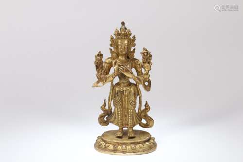 A Chinese Gilt Bronze Buddha Statue