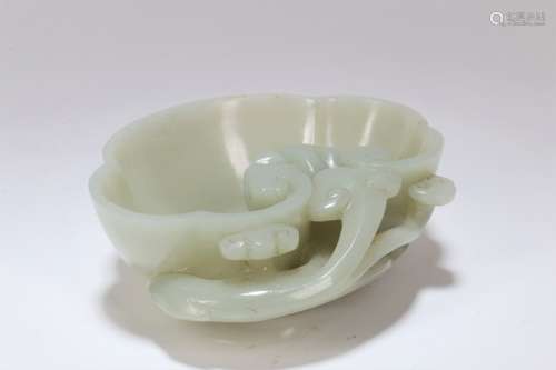 A Chinese Carved Jade Water Pot