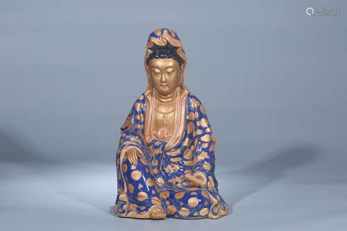 A Chinese Famille Rose Porcelian Guanyin