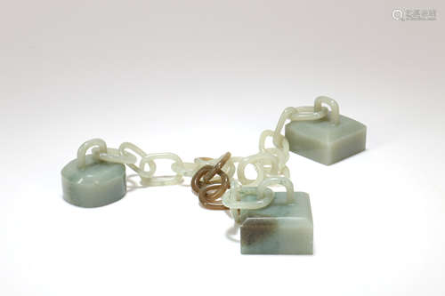 A Chinese Carved Jade Seals