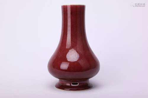 A Chinese Red Glazed Porcelain Vase 