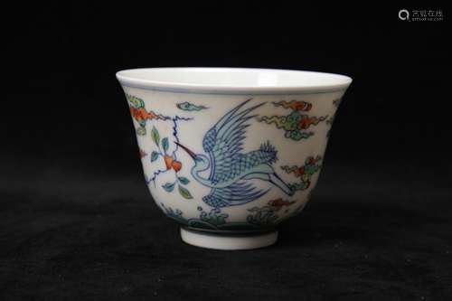 A Chinese Famille Rose Porcelain Cup