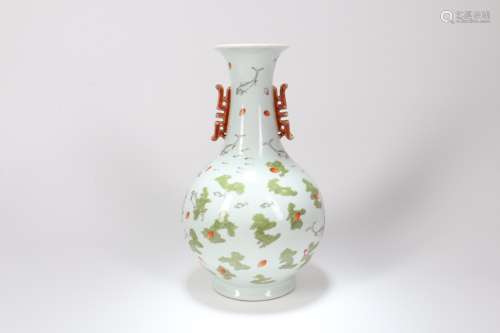 A Chinese Porcelain Vase with double ears