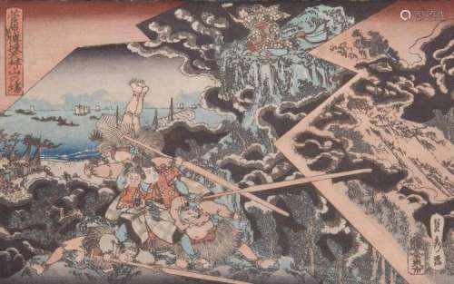 UTAGAWA SADAHIDE (1807-1873) et UTAGAWA YOSHITORA (actif 1836-1887)