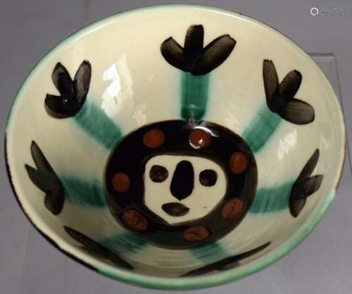 PABLO PICASSO EARTHENWARE VISAGE FACE BOWL: