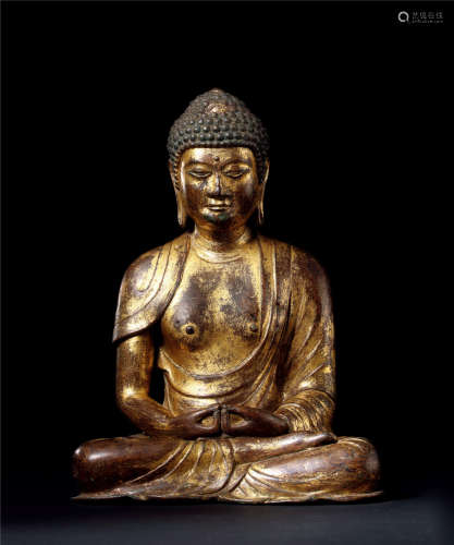 11世纪 大理国 铜鎏金阿弥陀佛坐像