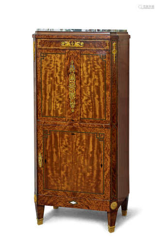 19世纪 法国拿破仑三世时期缎木及瘿木柜