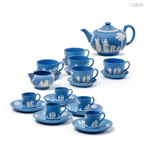 1959年 英国Wedgwood蓝瓷茶具 （一套）