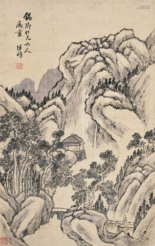 汪昉 山水图