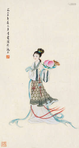 吴青霞（1910～2008） 仕女 立轴 纸本