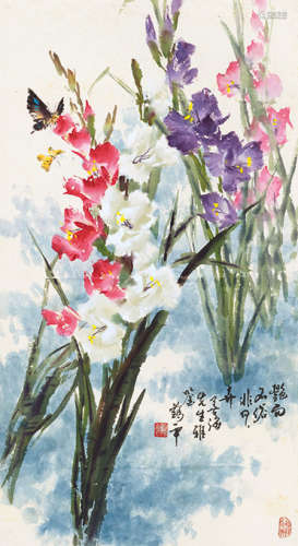 吴鹤平（1954～） 清兰 立轴 纸本