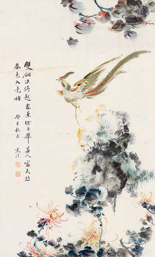 江寒汀（1903～1963） 花鸟 立轴 纸本