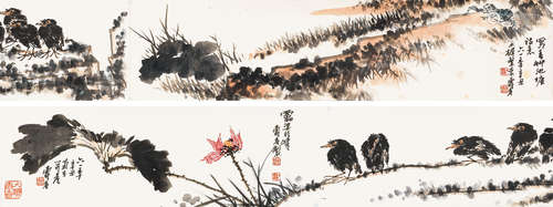 潘天寿（1897～1971） 1961年作 花鸟 手卷 纸本