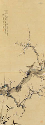 陈之佛（1896～1962） 花鸟 立轴 绢本