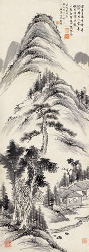 陆俨少（1909～1993） 1987年作 山水 立轴 纸本