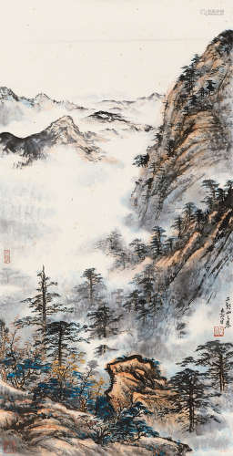 董寿平（1904～1997） 二郎山之晨 立轴 纸本